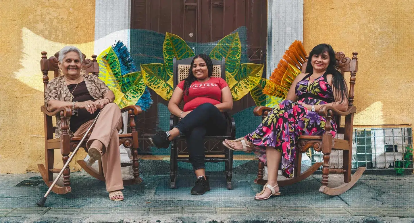 La familia Morán en la calle del Pozo de Getsemaní, tres generaciones de mujeres que han vivido y sostenido el barrio por más de medio siglo