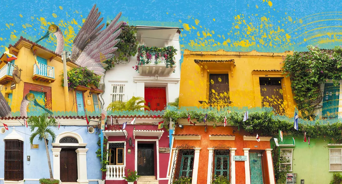 Calle de la Sierpe en el barrio Getsemaní, con casas coloridas y un ambiente fotogénico ideal para turismo