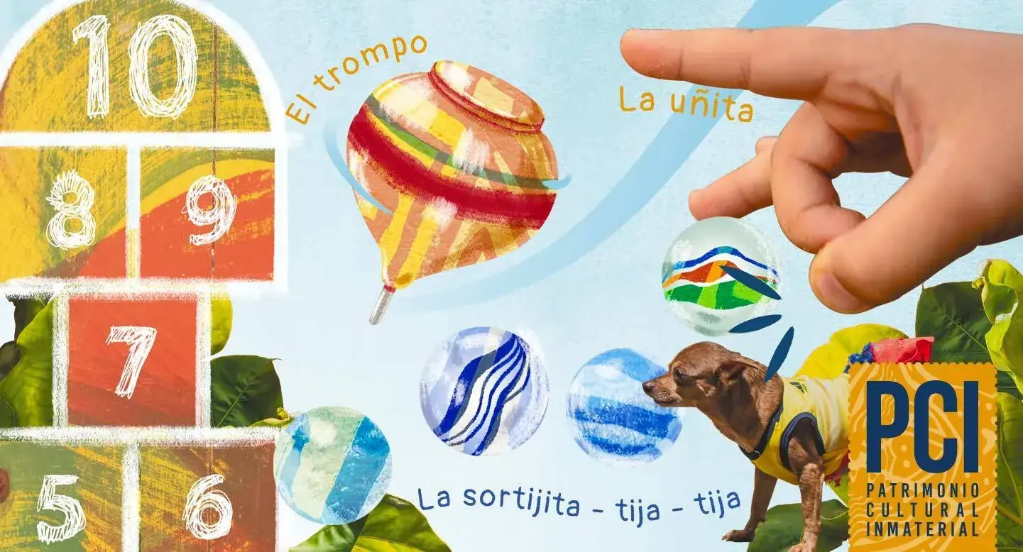 Antonio Toño de Aguas en la Plaza de la Trinidad en Getsemaní, recordando los juegos tradicionales del barrio como la tapita, la bola de trapo, esconder la penca y la latica