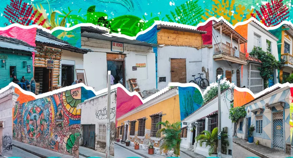 Calle de las Palmas en Cartagena, un escenario tradicional de actividades de Semana Santa y celebraciones comunitarias