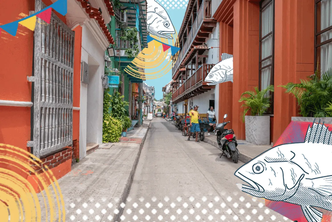 Familia González Ortiz en las calles Pacoa y Concolón de Getsemaní, símbolo de las pocas familias que permanecen en el barrio y preservan su historia y tradición