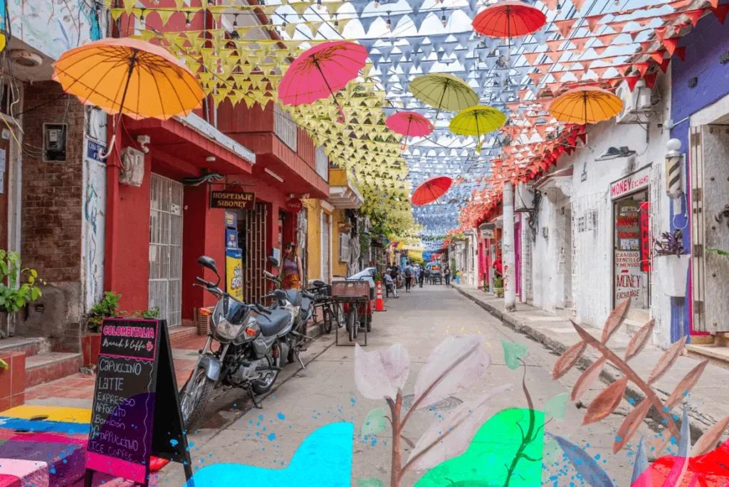 Calle Tripita y Media en Getsemaní transformada por comercios y turismo, donde antes vivían vecinos tradicionales del barrio